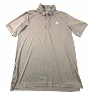 Adidas Golf Men's Medium Gray Heather Performance Polo‎ Shirt Short Sleeve